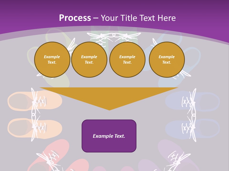 Colorful Shoes In A Circle Stock Vector Illustration: PowerPoint Template