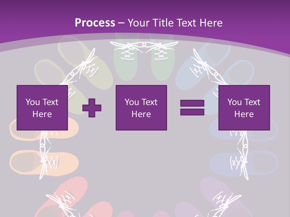 Colorful Shoes In A Circle Stock Vector Illustration: PowerPoint Template