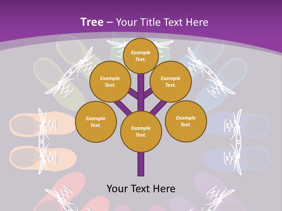 Colorful Shoes In A Circle Stock Vector Illustration: PowerPoint Template