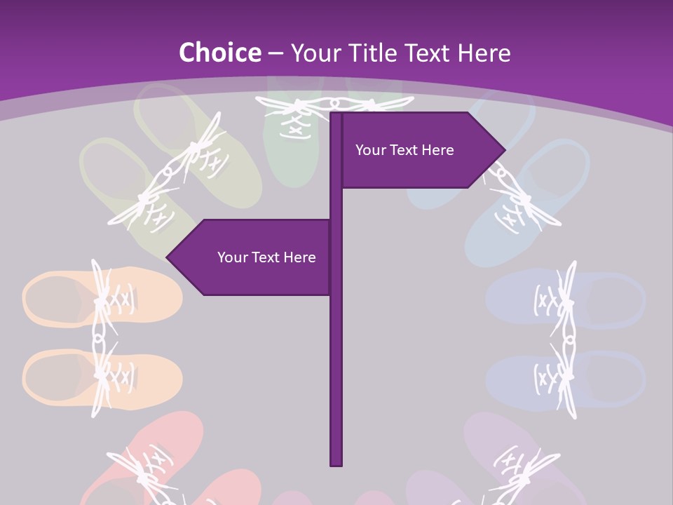 Colorful Shoes In A Circle Stock Vector Illustration: PowerPoint Template