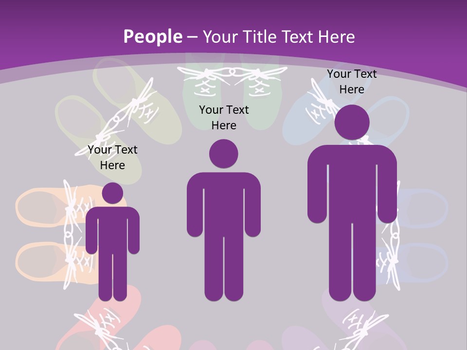 Colorful Shoes In A Circle Stock Vector Illustration: PowerPoint Template