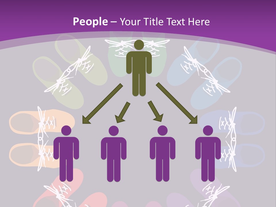 Colorful Shoes In A Circle Stock Vector Illustration: PowerPoint Template