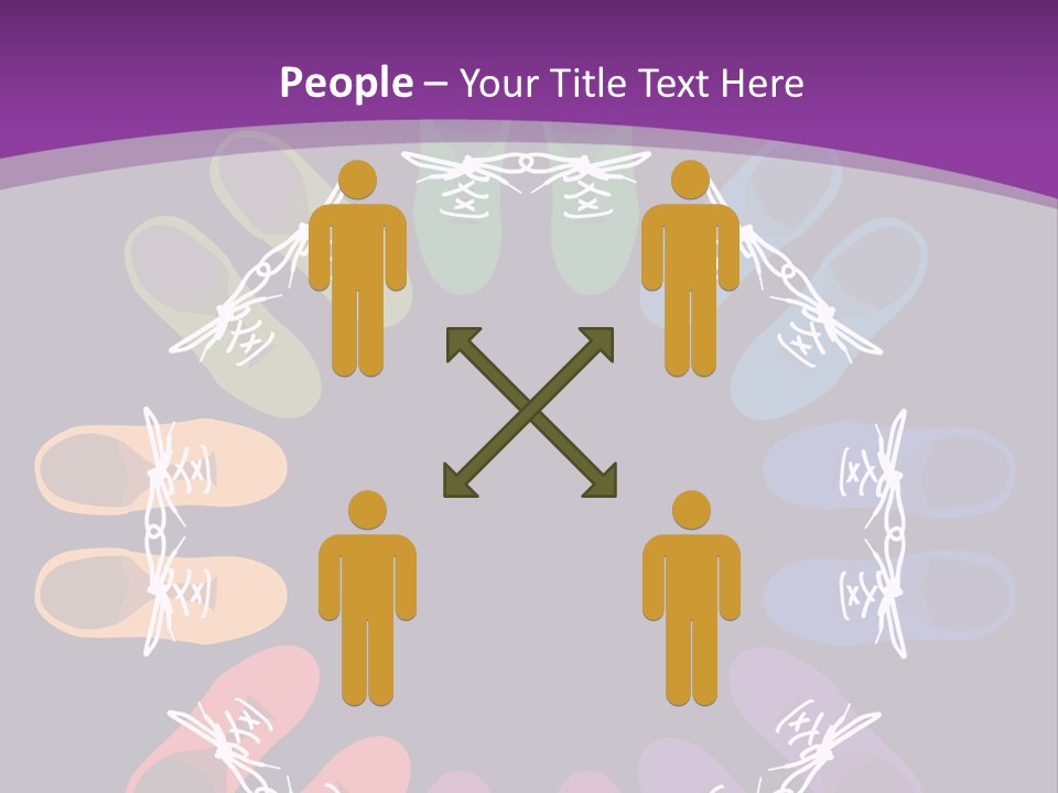 Colorful Shoes In A Circle Stock Vector Illustration: PowerPoint Template