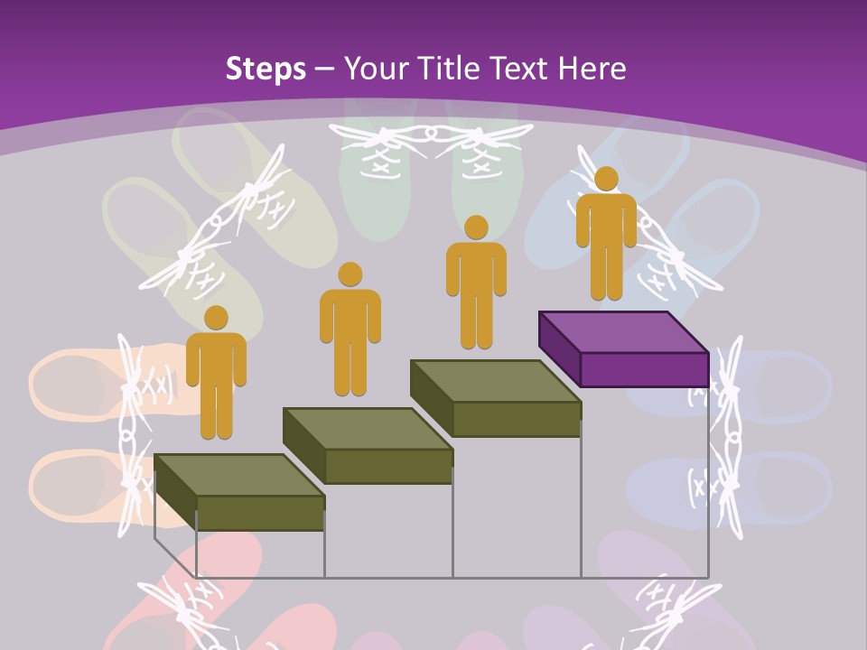 Colorful Shoes In A Circle Stock Vector Illustration: PowerPoint Template