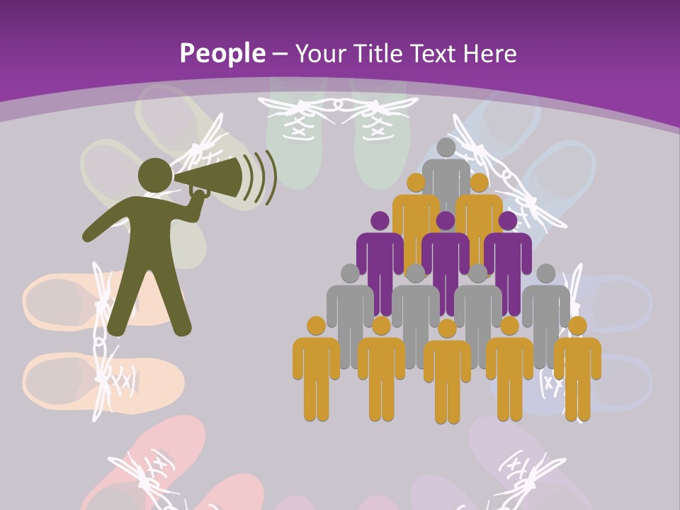 Colorful Shoes In A Circle Stock Vector Illustration: PowerPoint Template