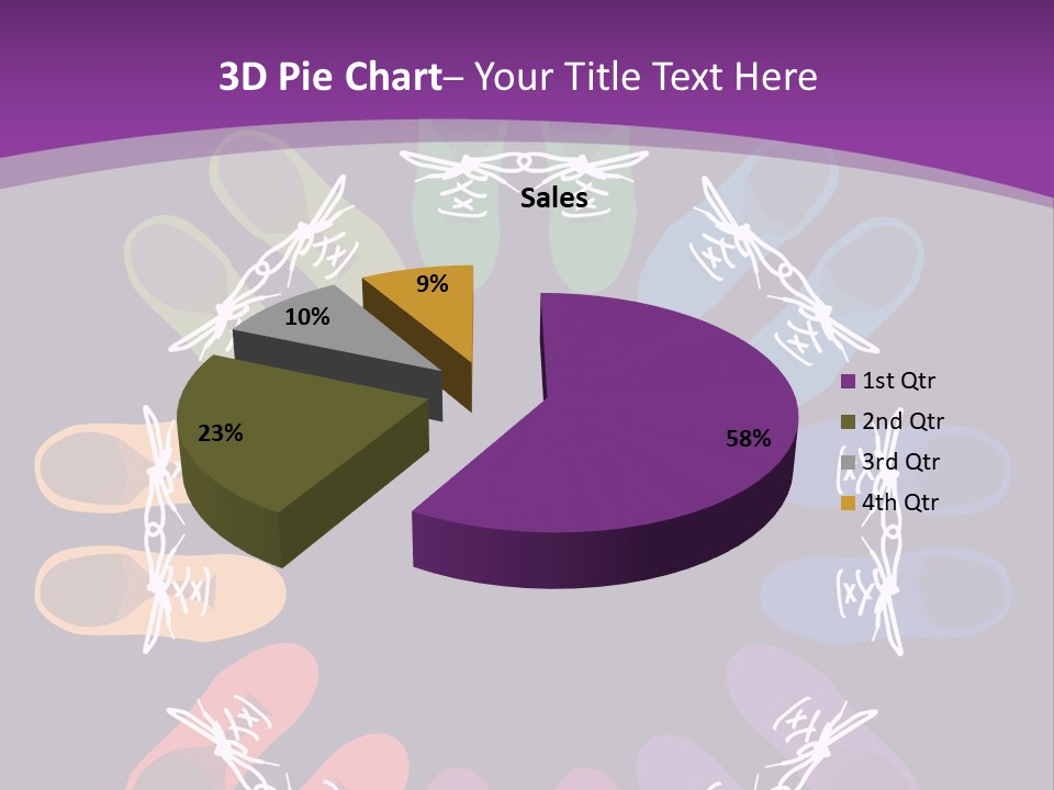 Colorful Shoes In A Circle Stock Vector Illustration: PowerPoint Template