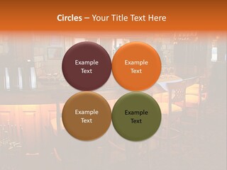 Restaurant's Lighted Bar Area. PowerPoint Template