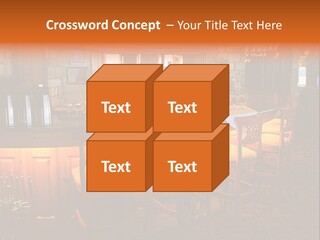 Restaurant's Lighted Bar Area. PowerPoint Template