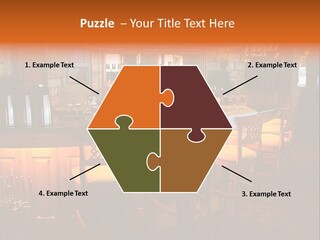 Restaurant's Lighted Bar Area. PowerPoint Template