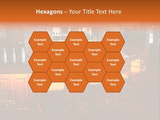 Restaurant's Lighted Bar Area. PowerPoint Template
