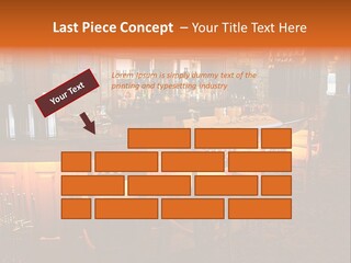 Restaurant's Lighted Bar Area. PowerPoint Template