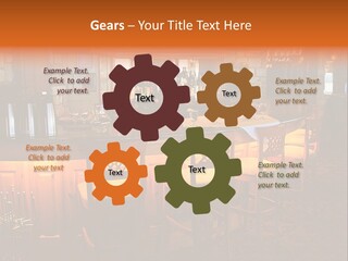 Restaurant's Lighted Bar Area. PowerPoint Template