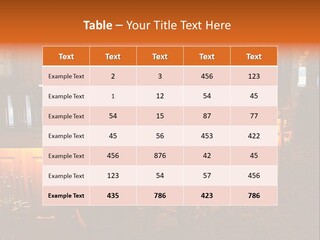 Restaurant's Lighted Bar Area. PowerPoint Template