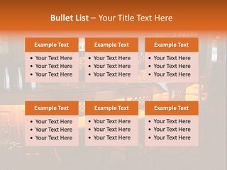 Restaurant's Lighted Bar Area. PowerPoint Template