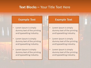 Restaurant's Lighted Bar Area. PowerPoint Template