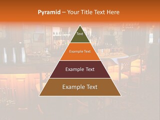 Restaurant's Lighted Bar Area. PowerPoint Template