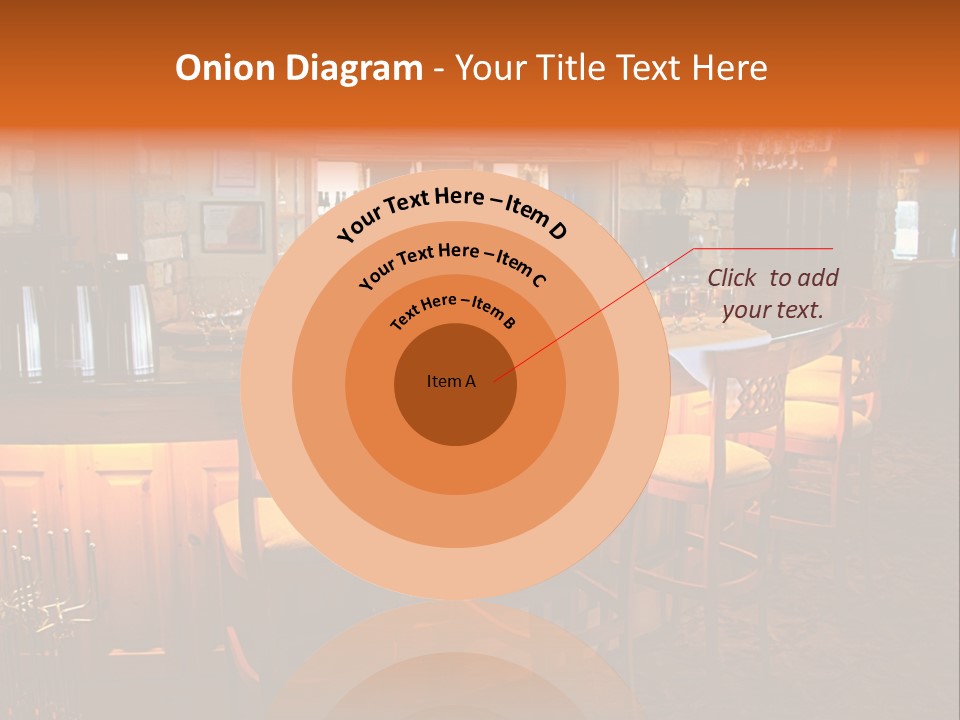 Restaurant's Lighted Bar Area. PowerPoint Template