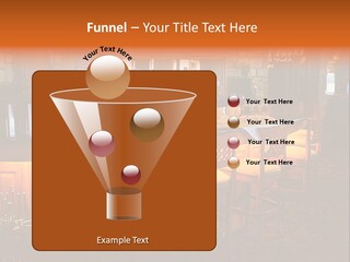Restaurant's Lighted Bar Area. PowerPoint Template