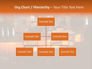 Restaurant's Lighted Bar Area. PowerPoint Template