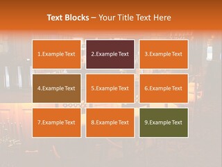 Restaurant's Lighted Bar Area. PowerPoint Template