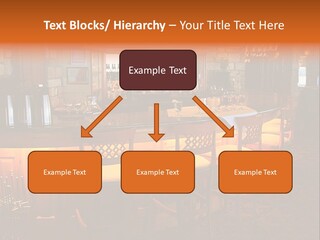 Restaurant's Lighted Bar Area. PowerPoint Template