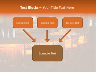 Restaurant's Lighted Bar Area. PowerPoint Template