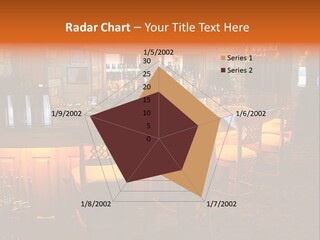 Restaurant's Lighted Bar Area. PowerPoint Template
