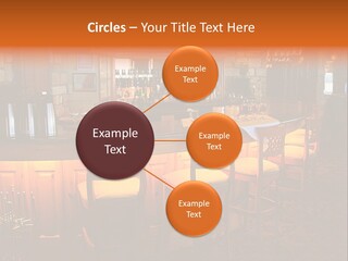 Restaurant's Lighted Bar Area. PowerPoint Template