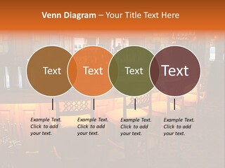 Restaurant's Lighted Bar Area. PowerPoint Template