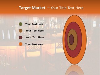Restaurant's Lighted Bar Area. PowerPoint Template