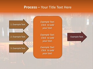 Restaurant's Lighted Bar Area. PowerPoint Template