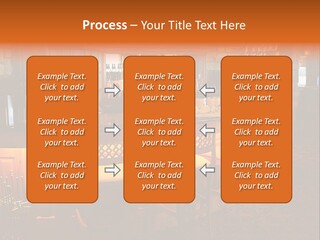Restaurant's Lighted Bar Area. PowerPoint Template
