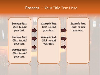 Restaurant's Lighted Bar Area. PowerPoint Template