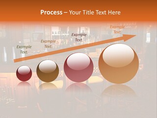 Restaurant's Lighted Bar Area. PowerPoint Template