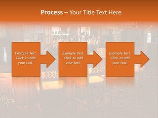 Restaurant's Lighted Bar Area. PowerPoint Template