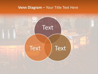 Restaurant's Lighted Bar Area. PowerPoint Template