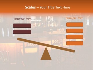 Restaurant's Lighted Bar Area. PowerPoint Template