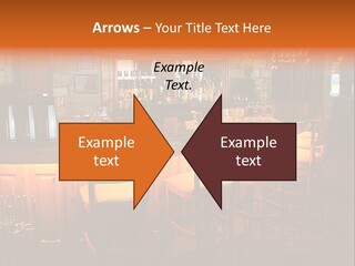 Restaurant's Lighted Bar Area. PowerPoint Template