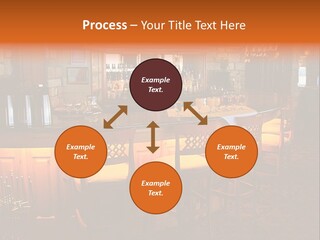 Restaurant's Lighted Bar Area. PowerPoint Template
