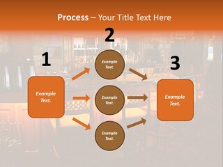 Restaurant's Lighted Bar Area. PowerPoint Template