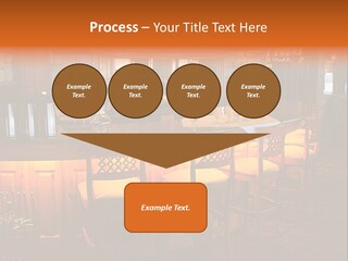Restaurant's Lighted Bar Area. PowerPoint Template