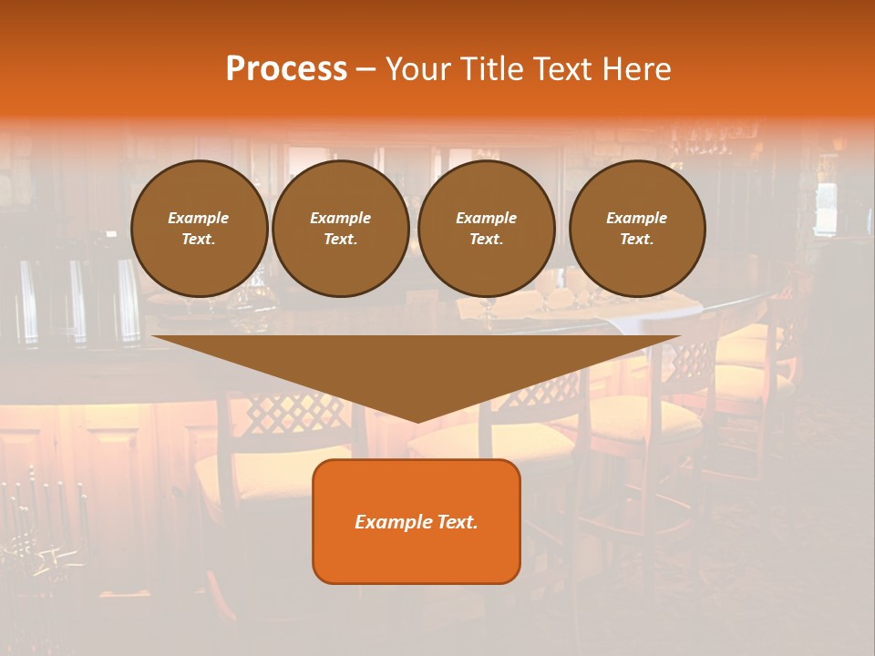 Restaurant's Lighted Bar Area. PowerPoint Template