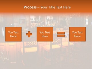 Restaurant's Lighted Bar Area. PowerPoint Template