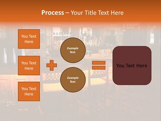 Restaurant's Lighted Bar Area. PowerPoint Template