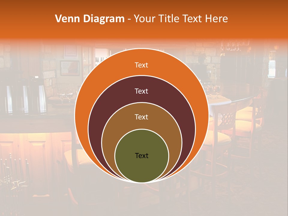 Restaurant's Lighted Bar Area. PowerPoint Template
