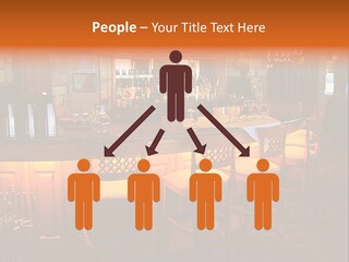 Restaurant's Lighted Bar Area. PowerPoint Template