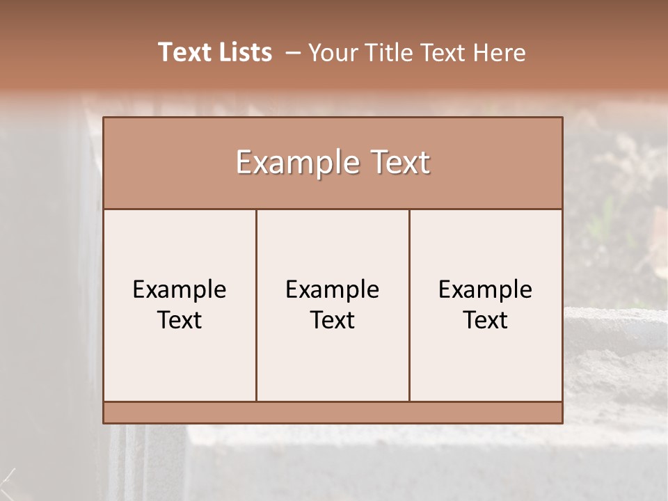 Closeup Of House Foundation Made From Concrete Shuttering Blocks Filled With Mortar And Reinforcement Bars PowerPoint Template