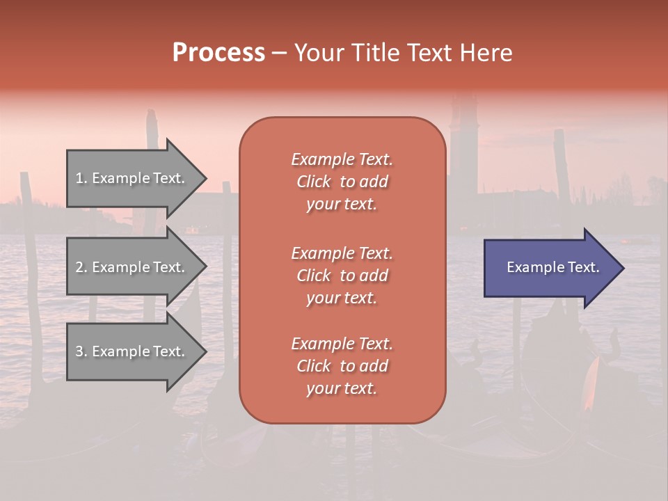 Gondolas By Saint Georgio At Sunset PowerPoint Template