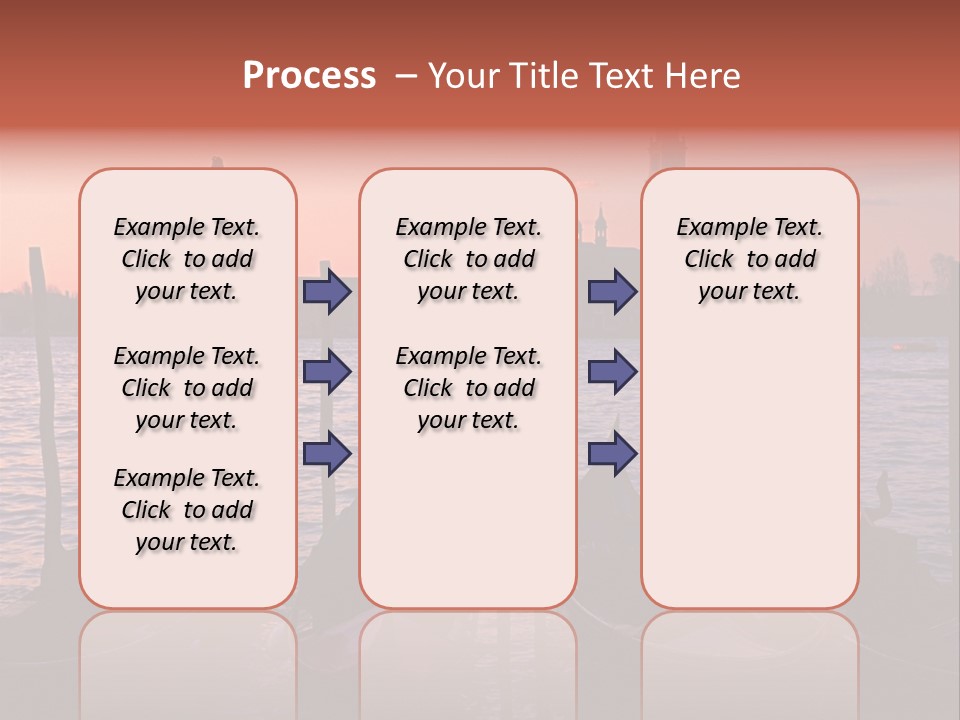 Gondolas By Saint Georgio At Sunset PowerPoint Template