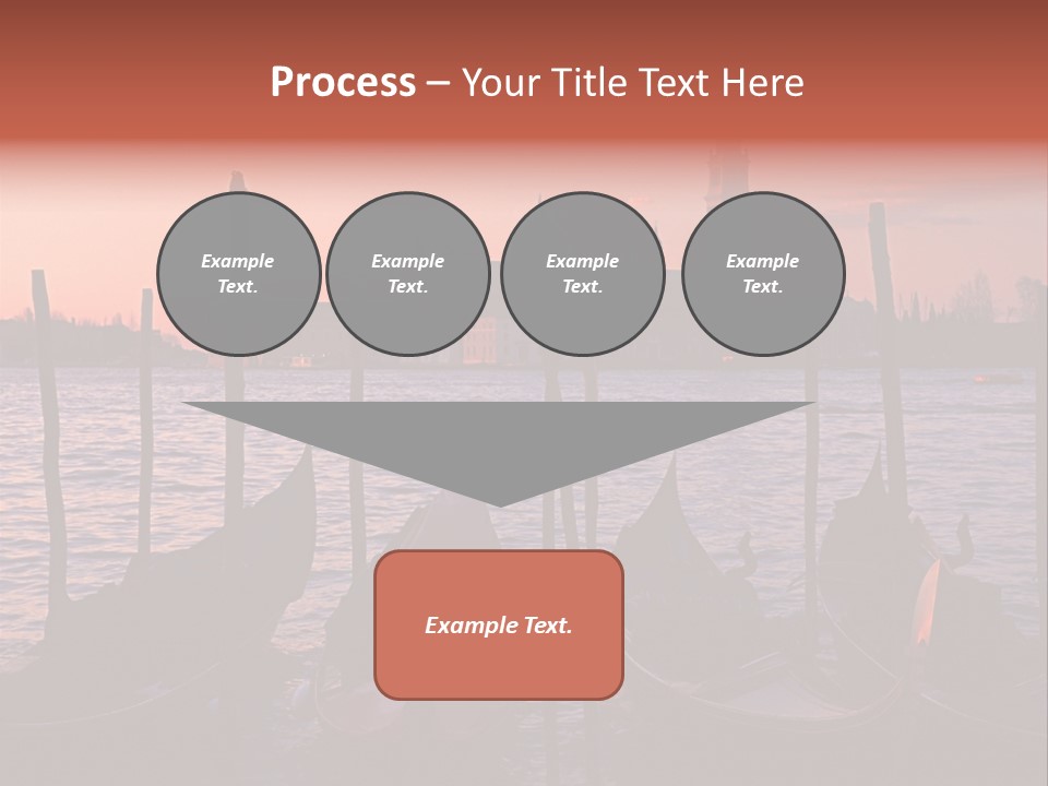 Gondolas By Saint Georgio At Sunset PowerPoint Template